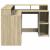 Birou cu lumini LED stejar sonoma 130x130x91 cm, lemn prelucrat GartenMobel Dekor
