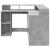 Birou cu lumini LED, gri beton, 130x130x91 cm, lemn prelucrat GartenMobel Dekor