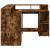 Birou cu lumini LED stejar fumuriu 130x130x91 cm lemn prelucrat GartenMobel Dekor