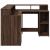 Birou cu lumini LED, stejar maro, 130x130x91 cm, lemn prelucrat GartenMobel Dekor