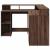 Birou cu lumini LED, stejar maro, 130x130x91 cm, lemn prelucrat GartenMobel Dekor