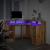 Birou lumini LED stejar artizanal 130x130x91cm lemn prelucrat GartenMobel Dekor