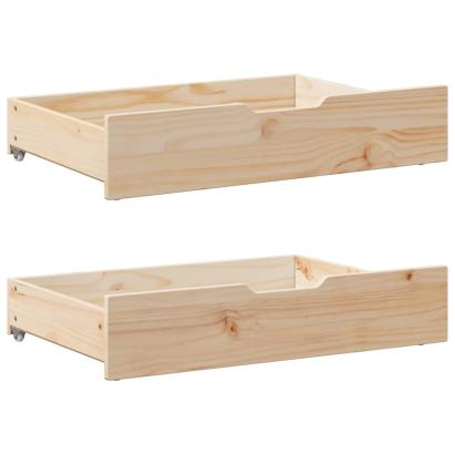 Sertare de pat cu roți, 2 buc., 80x55x16 cm, lemn masiv de pin GartenMobel Dekor