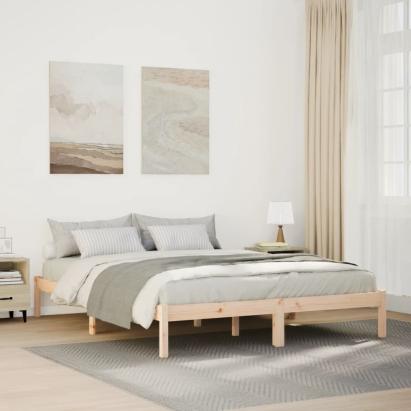 Cadru pat foarte lung fără saltea, 140x210 cm, lemn masiv pin GartenMobel Dekor