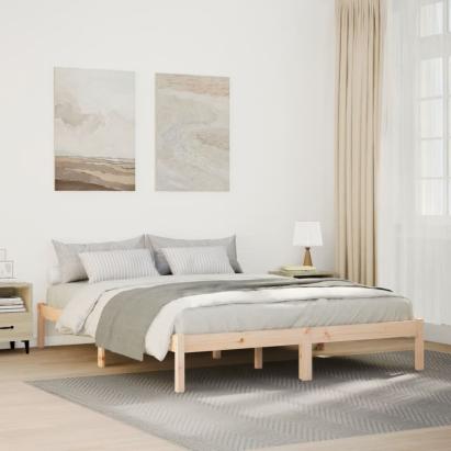 Cadru pat foarte lung fără saltea, 160x220 cm, lemn masiv pin GartenMobel Dekor