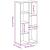 Bibliotecă, stejar maro, 50x25x105 cm, lemn prelucrat GartenMobel Dekor