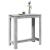 Masă de bar, gri beton, 102x50x103,5 cm, lemn prelucrat GartenMobel Dekor