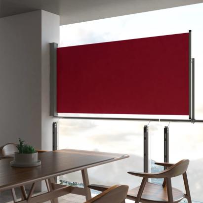 Copertină laterală retractabilă de terasă, roșu, 120 x 300 cm GartenMobel Dekor