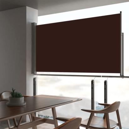 Copertină laterală retractabilă de terasă, maro, 160 x 300 cm GartenMobel Dekor