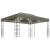 Pavilion cu șiruri de lumini LED, gri taupe, 3x4m GartenMobel Dekor