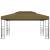 Pavilion cu șiruri de lumini LED, gri taupe, 3x4m GartenMobel Dekor