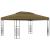 Pavilion cu șiruri de lumini LED, gri taupe, 3x4m GartenMobel Dekor