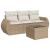 Set canapele de grădină, 4 piese, cu perne, bej, poliratan GartenMobel Dekor