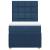 Pat box spring cu saltea, albastru, 90x190 cm, textil GartenMobel Dekor