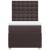 Pat box spring cu saltea, maro închis, 100x200 cm, textil GartenMobel Dekor