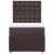 Pat box spring cu saltea, maro închis, 100x200 cm, textil GartenMobel Dekor