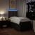 Pat box spring cu saltea, maro închis, 100x200 cm, textil GartenMobel Dekor