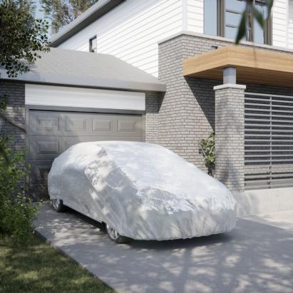 Husă auto pentru Sedan, curele cu cataramă, complet, argintiu L GartenMobel Dekor