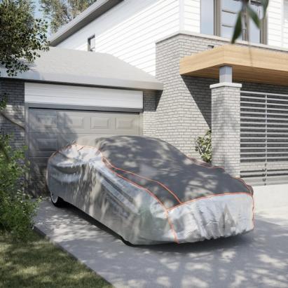 Husă auto de Sedan protecție grindină complet, gri/argintiu XXL GartenMobel Dekor