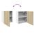 Dulap montat pe perete stejar sonoma 50x31x60 cm lemn prelucrat GartenMobel Dekor
