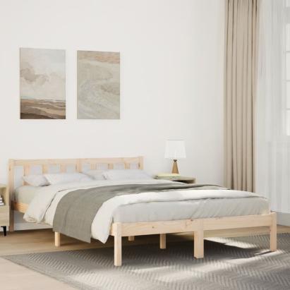Cadru pat foarte lung fără saltea, 160x220 cm, lemn masiv pin GartenMobel Dekor