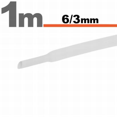 Tub termocontractibilAlb • 6 / 3 mm Best CarHome