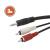 Cablu RCA / JACKfisa 2 x RCA-fisa 3,5 st JACK3,0 m Best CarHome