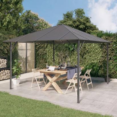 Foișor cu acoperiș, antracit, 3x3 m GartenMobel Dekor