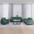 Set canapea cu perne, 3 piese, verde închis, catifea GartenMobel Dekor