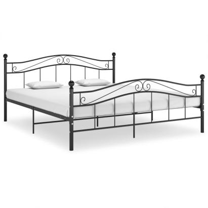 Cadru de pat, negru, 200x200 cm, metal GartenMobel Dekor