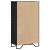 Dulap înalt, negru, 79,5x35,5x137,5 cm, lemn prelucrat GartenMobel Dekor