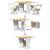 Set mobilier tip fluture Corona, pliabil 5 piese alb lemn pin GartenMobel Dekor