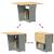 Set mobilier tip fluture Corona, pliabil 5 piese gri lemn pin GartenMobel Dekor