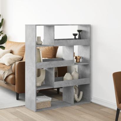 Bibliotecă, gri beton, 100x33x125,5 cm, lemn prelucrat GartenMobel Dekor