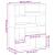 Separator de cameră, gri beton, 100x33x125,5 cm, lemn prelucrat GartenMobel Dekor