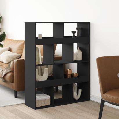 Separator de cameră, negru, 100x33x125,5 cm, lemn prelucrat GartenMobel Dekor