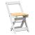 Scaune pliabile „Corona”, 4 buc, alb, lemn masiv pin GartenMobel Dekor