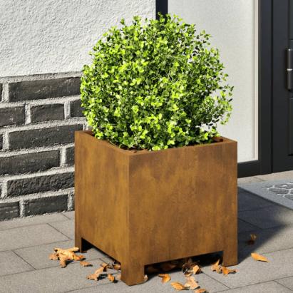 Jardiniere grădină, 2 buc., 30x30x30 cm, oțel corten GartenMobel Dekor