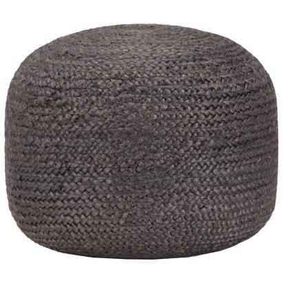 Taburet lucrat manual, gri închis, 45x30 cm, iută GartenMobel Dekor
