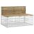 Bancă grădină design gabion, 287x71x65,5 cm, lemn pin impregnat GartenMobel Dekor