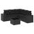 Set mobilier de grădină cu perne, 6 piese, negru, poliratan GartenMobel Dekor