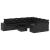 Set canapele de grădină cu perne, 10 piese, negru, poliratan GartenMobel Dekor