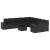 Set canapele de grădină cu perne, 11 piese, negru, poliratan GartenMobel Dekor