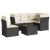 Set mobilier de grădină cu perne, 6 piese, negru, poliratan GartenMobel Dekor