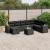 Set mobilier de grădină cu perne, 9 piese, negru, poliratan GartenMobel Dekor