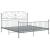 Cadru de pat, gri, 180x200 cm, metal   GartenMobel Dekor