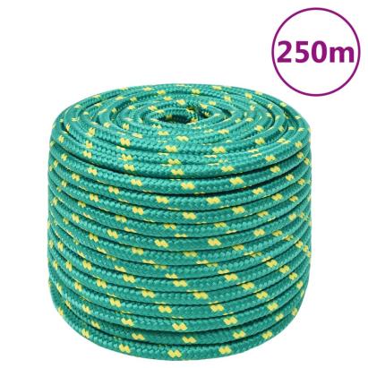 Frânghie de barcă, verde, 12 mm, 250 m, polipropilenă GartenMobel Dekor