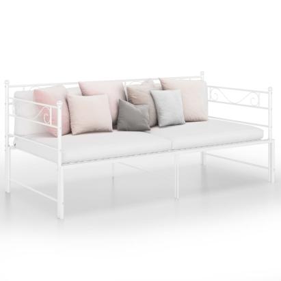 Cadru canapea extensibilă, alb, 90x200 cm, metal GartenMobel Dekor