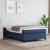 Pat box spring cu saltea, albastru, 120x190 cm, material textil GartenMobel Dekor