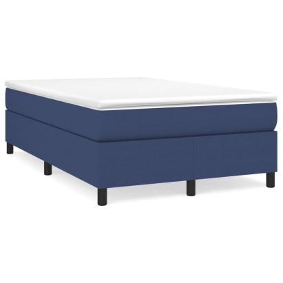 Pat box spring cu saltea, albastru, 120x190 cm, material textil GartenMobel Dekor